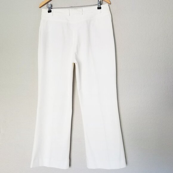 Vintage St. John Sport Essentials Marie Gray White Jeans 12 Cotton Spandex Wide - Picture 3 of 16